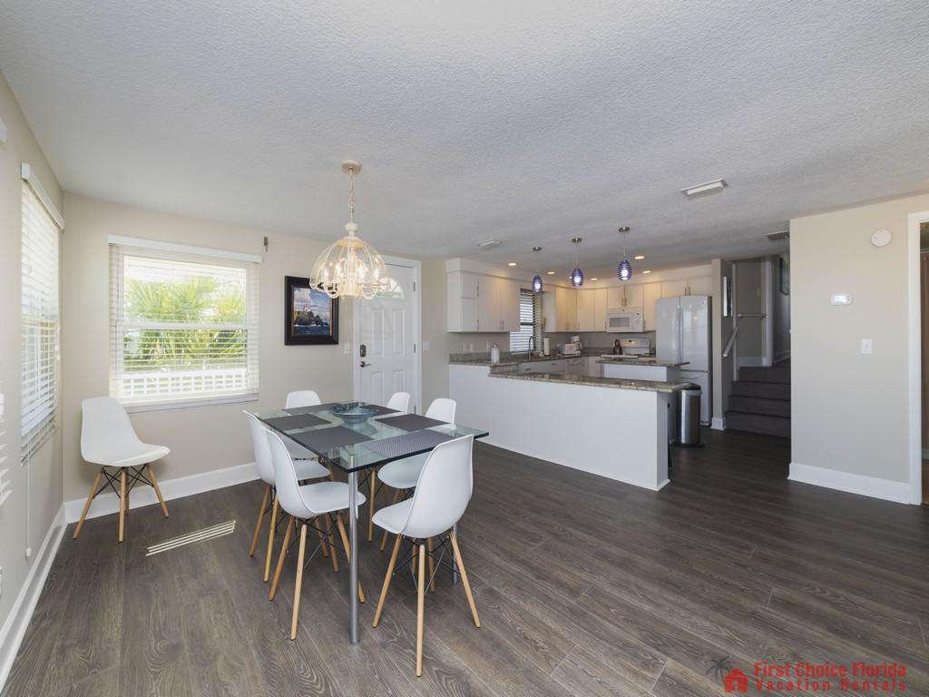 Beach Retreat Dining Room and Kitchen