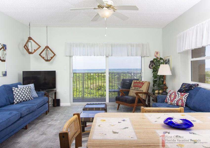 Creston House 11E Living Room from Dining Area