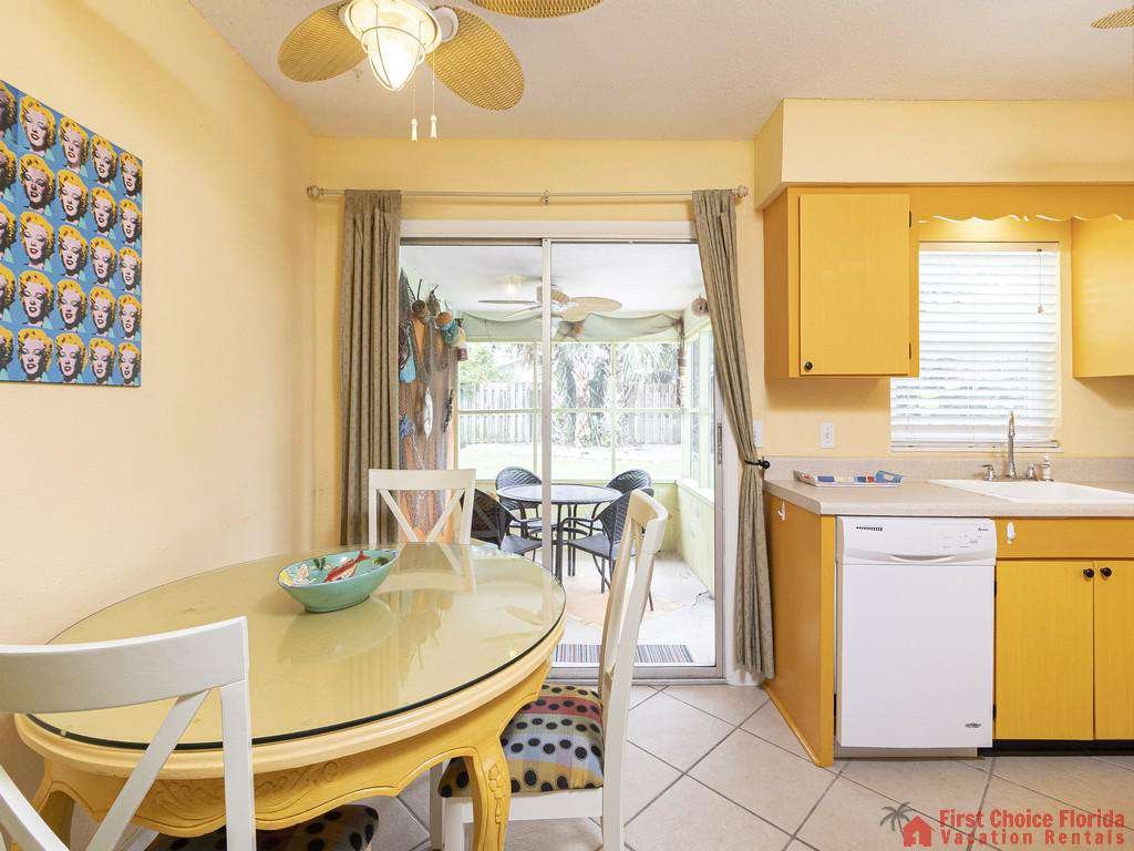 Coastal Cottage B Dining Room Kitchen Patio