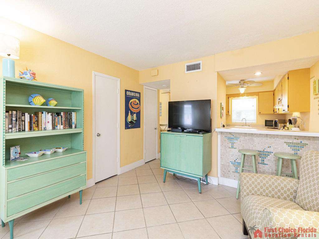 Coastal Cottage B Living Room to Kitchen
