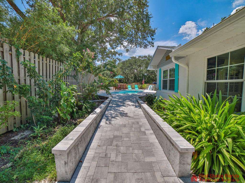 Shore Happy Path to Swimming Pool