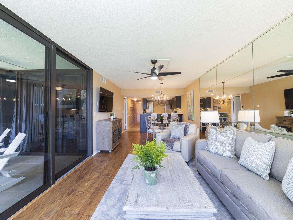 Anastasia Condos - Living Room and Ocean View Balcony