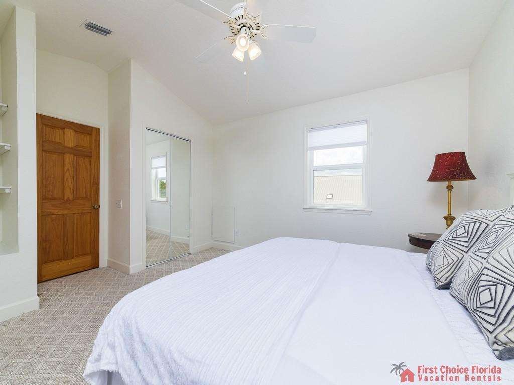 Dolphin Cove White Bedroom to Bathroom