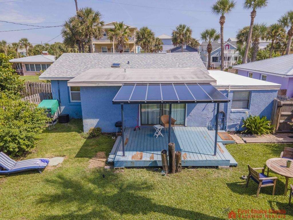 Ocean Blue  Aerial Back Yard